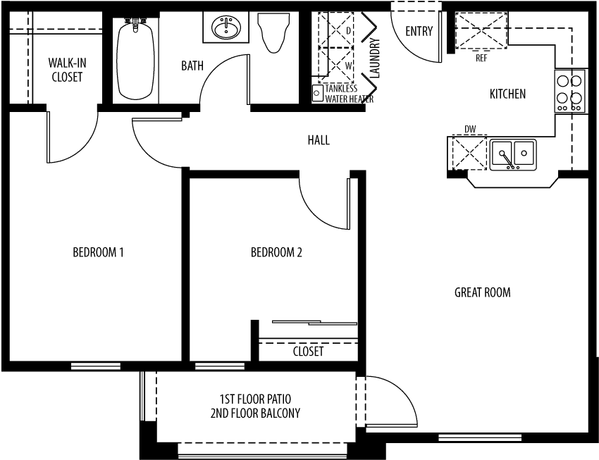 footprint of unit 2 A.